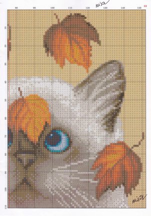 Красивые вышивки с небольшой цветовой гаммой №48462