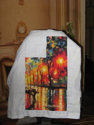 Процесс «Скамейка в парке», худ. Леонид Афремов №49308