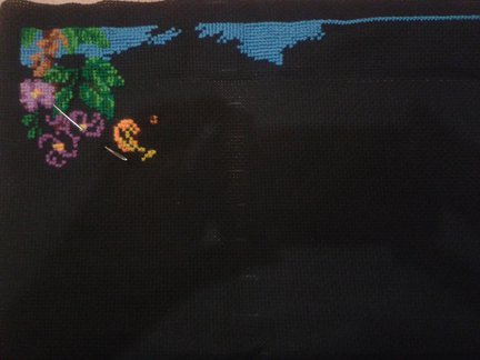 Попугаи на ветке и водопад. Заразилась вышить, процесс пошел. №52467