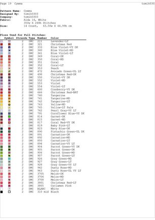 Схема вышивки кошелька №57633