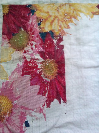 Цветы (вышивка в процессе) №58474