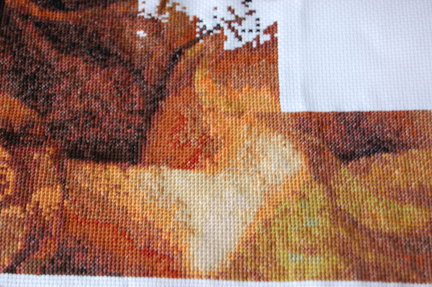 Процесс: вышивка в шоколадных тонах №58689