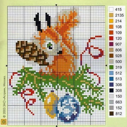 Ищу мини схемки на новогоднюю тематику №59568