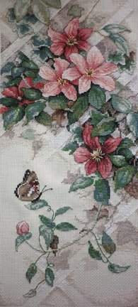 Мой первый набор от Dimensions 13686 «Бабочка и клематис» №75455