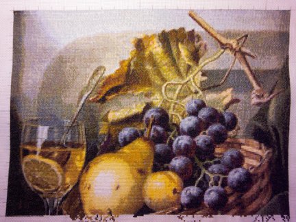 Натюрморт с виноградом и грушами №96089