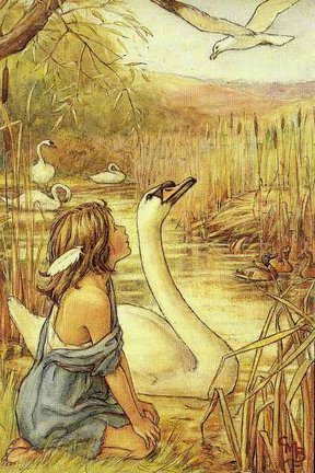 Девочка и лебедь №103973