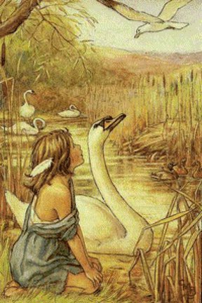 Девочка и лебедь №103974