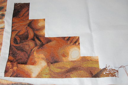 Процесс: вышивка в шоколадных тонах №105011