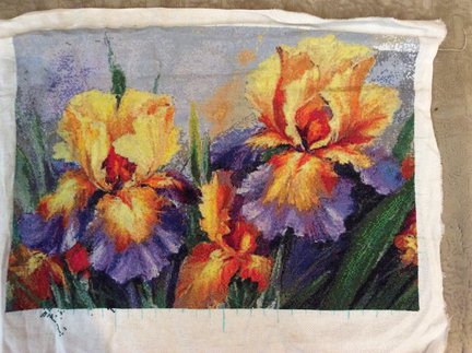 Ирисы (моя первая вышивка с сайта) №112975