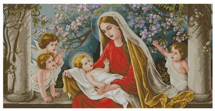 Мадонна в цветущем саду №116627