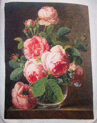 Розы в стеклянной вазе (GK 1105) №119777