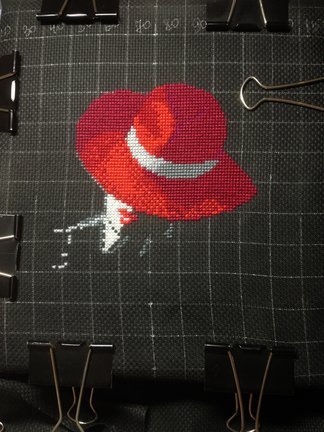 Дама в красной шляпе №125953