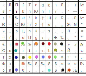 Частые одиночные крестики из блендов на мелкой канве №134771