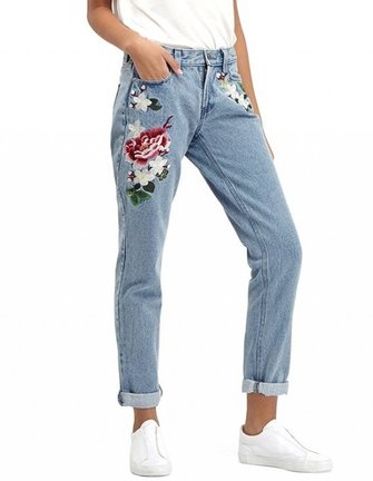 Вышивка на джинсах №143319