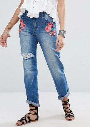 Вышивка на джинсах №143320