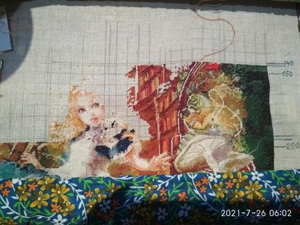 Как я в процессе вышивки корректирую схему №176496