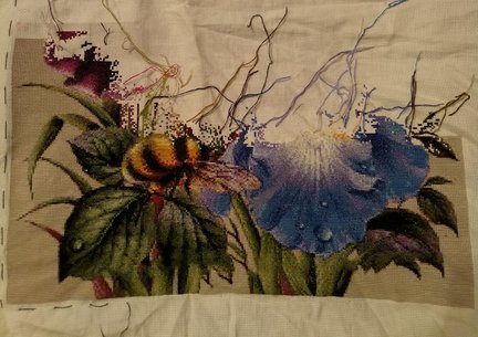 Ирисы и шмель №178482