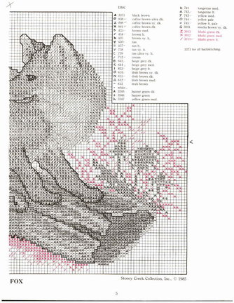 Потерянная схема с лисой и бабочкой №179555