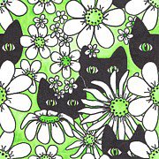 подушка - подушки, ромашки, кошки, подушка, цветы, животные, коты - оригинал