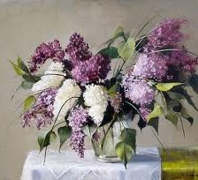 Схема вышивки «сирень»