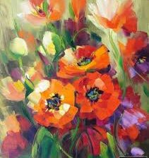 Схема вышивки «маки»