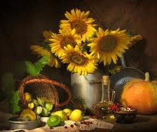 Схема вышивки «подсолнухи»