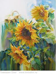 подсолнухи - натюрморт - оригинал