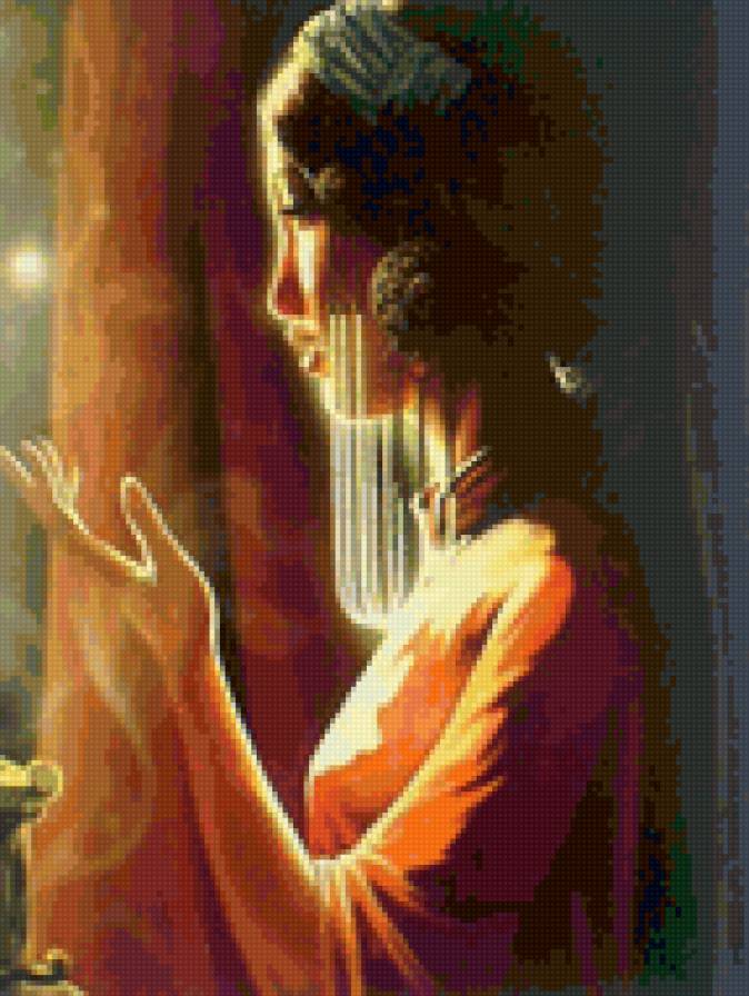 в блеске свечей - портрет, девушка - предпросмотр