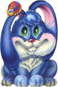 зайчик с божьей коровкой - детские мотивы, заяц, зайчик, животные - оригинал