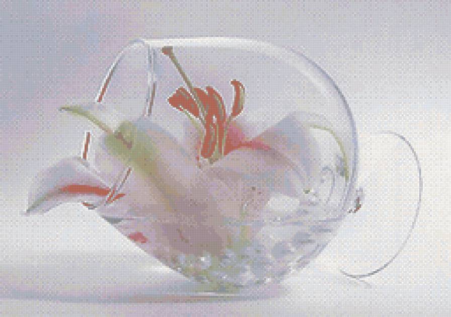 цветок в бокале - цветы, лилии - предпросмотр