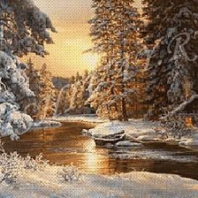 Схема вышивки «зима»