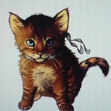 Схема вышивки «котенок»