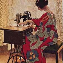 Схема вышивки «За рукоделием»