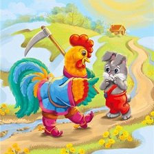 Схема вышивки «Петушок-золотой гребешок»