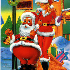 Схема вышивки «дед мороз и снегурочка»