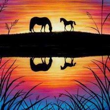 Схема вышивки «На закате)»