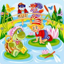 Схема вышивки «буратино в пруду»