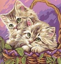 котята в корзине