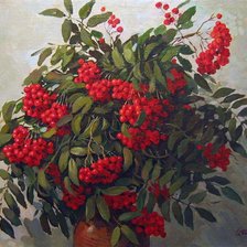 Схема вышивки «букет рябины»