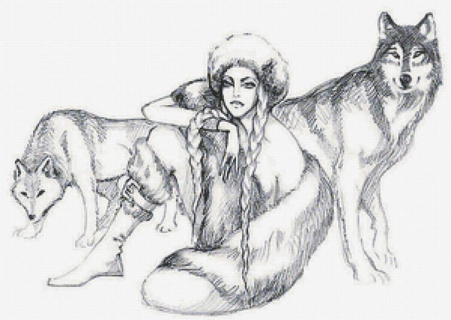 Волки - фантазия - предпросмотр