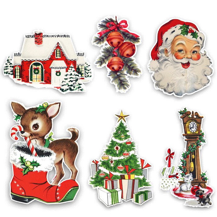 Новогодние мини-вышивки - олень, рождество, новый год, елка, санта, домик, новогодняя - оригинал