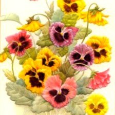 Схема вышивки «Анютины глазки»