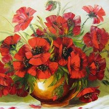 Схема вышивки «маки»