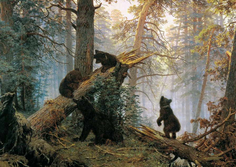 шишкин утро в сосновом бору - картины художников - оригинал