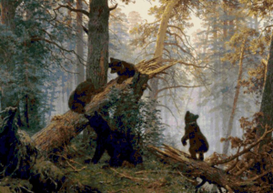 шишкин утро в сосновом бору - картины художников - предпросмотр