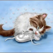 Схема вышивки «Котенок»