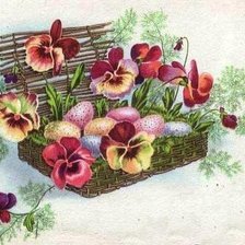 Схема вышивки «Анютины глазки»