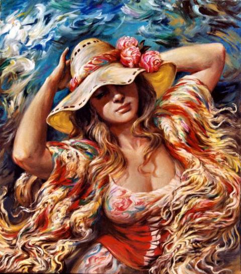 Красота женщины - красота женщины, картина, девушка - оригинал