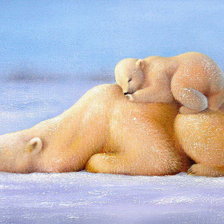 Схема вышивки «Белый мишка»