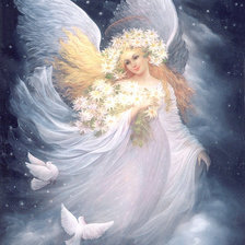 Схема вышивки «ангел»